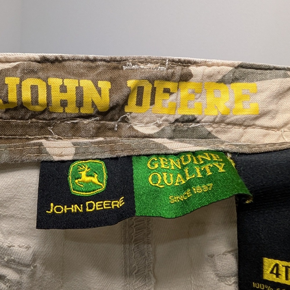John Deere Kids Khaki Cargo‎ Shorts Casual Outdoor Adventure Playwear Size 4T - Picture 6 of 7